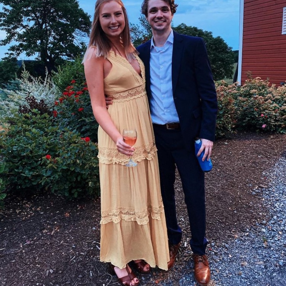 Mustard Yellow Lace Maxi Dress